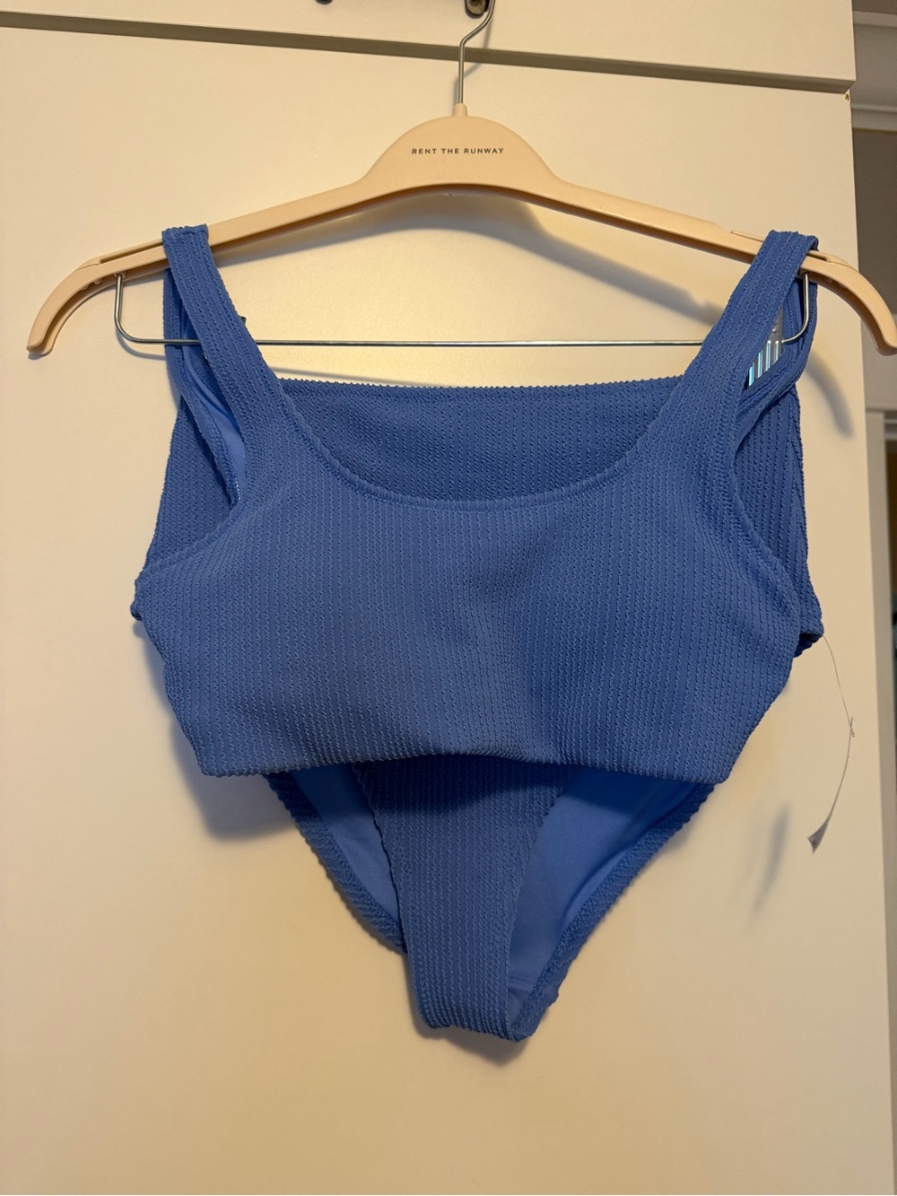 Old Navy Blue Textured Scoop Bikini Set